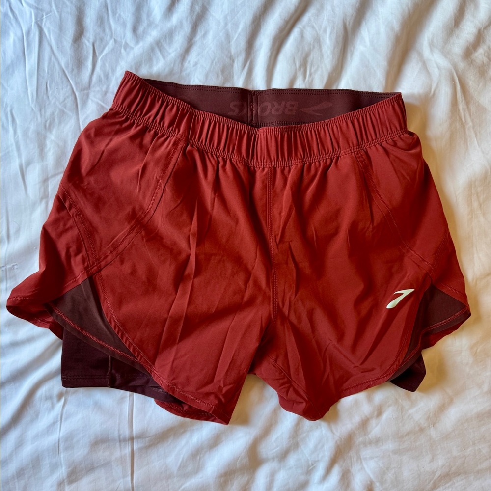 Brooks Red Running Shorts